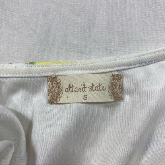 Altar’d  State Maxi Floral Wrap Dress in White womens Small white short sleeve - Picture 3 of 13